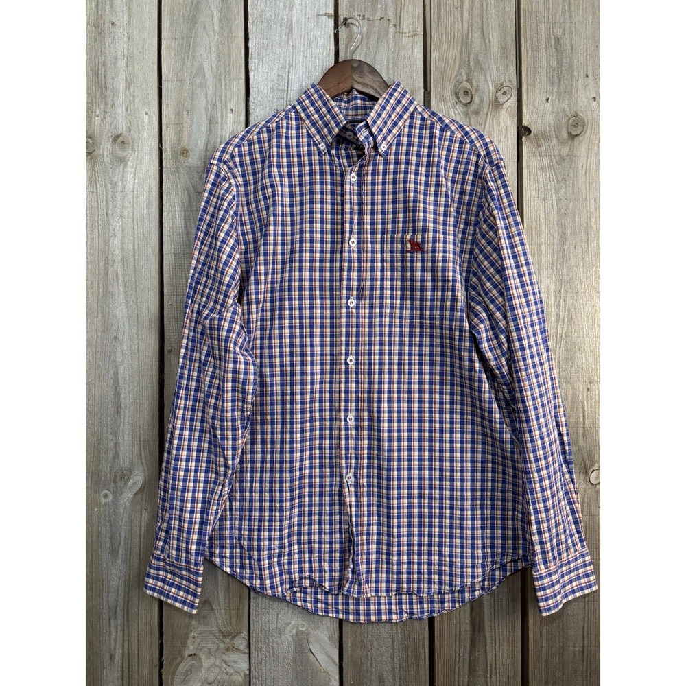 Over Under High Bluff Plaid Shirt Men's M‎ Button Down USA Made